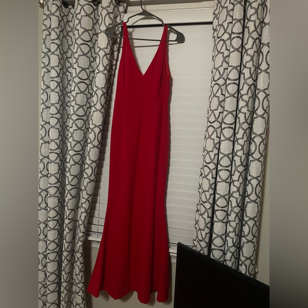 Red, formal dress.- small